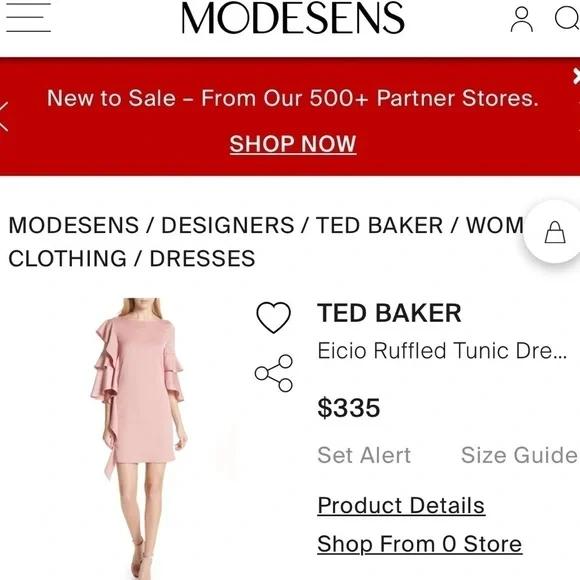 Ted Baker Pink Eicio Ruffle Ruffle Tunic Dress - Picture 10 of 15